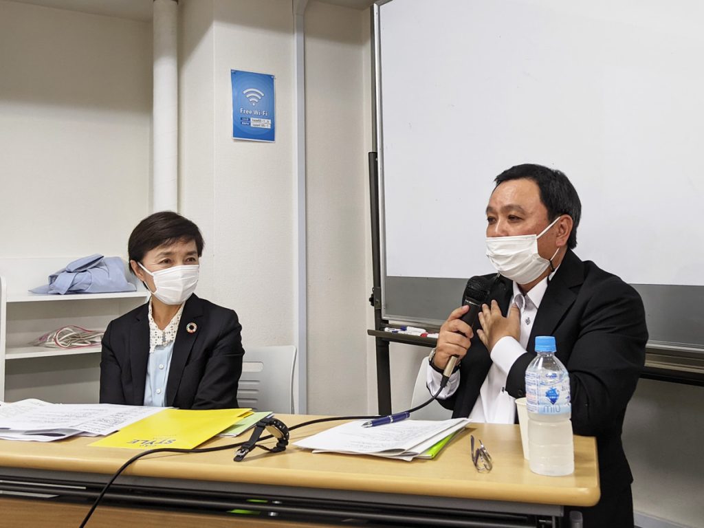 (株)栄港建設　代表取締役専務　岡野美紀子氏 　　　　(有)アネスト　代表取締役社長　宮田雅章氏